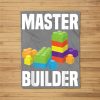 Cool Master Builder Funny Building Blocks Gift Men Women Fleece Blanket