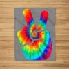 Cool Peace Hand Tie Dye For Boys And Girls Fleece Blanket