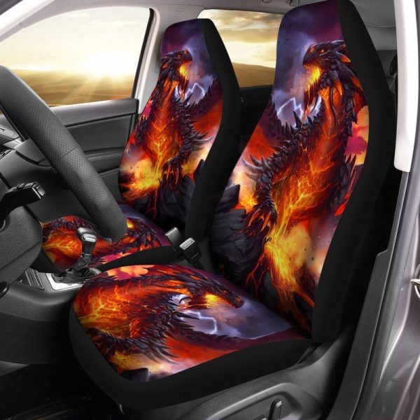 Coolest Burning Dragon Car Seat Covers Custom Car Accessories