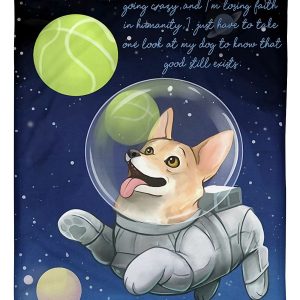 Corgi Astronaut DZ Blanket