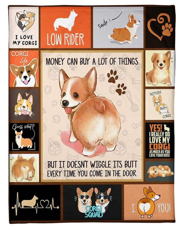 Corgi Money Can’t Buy Anything Blanket