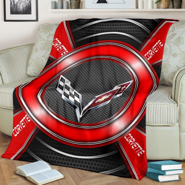 Corvette C7 Blanket V5 Great Throw Blankets Fleece Sherpa Blanket For Sofa Couch Bed Camping Travel Super Soft Cozy Christmas Gift For Car Lover’S Birthday Gift