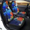 Couple Turtle Car Seat Covers Custom Hibiscus Flowers Car Accessories