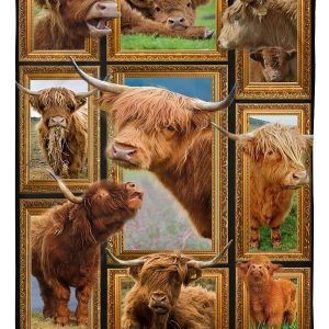 Cow Highland Cattles Blanket