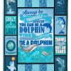 Crazy Dolphin Lady Blanket