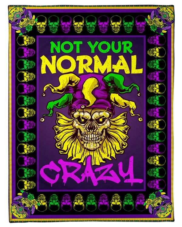 Crazy Skull Mardi Gras Blanket