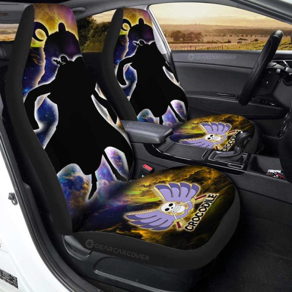 Crocodile Car Seat Covers Custom One Piece Anime Silhouette Style