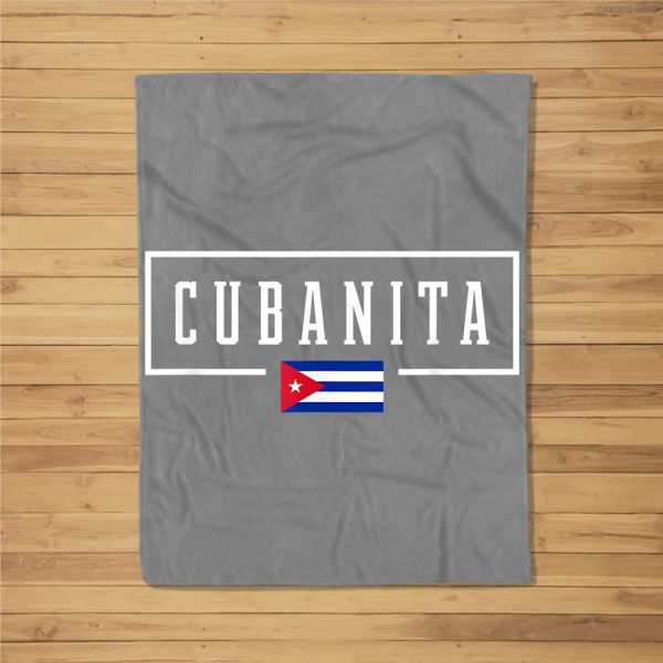 Cubanita Cuba Cuban Flag Fleece Blanket