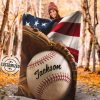 Custom  Baseball Ball & Flag Blanket