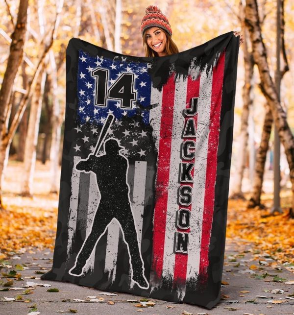 Custom  Baseball Vintage Flag Blanket