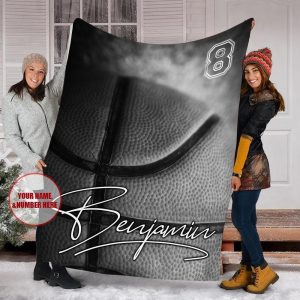 Custom Basketball B&w Blanket