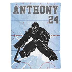 Custom Hockey Goalie With Rink Blanket