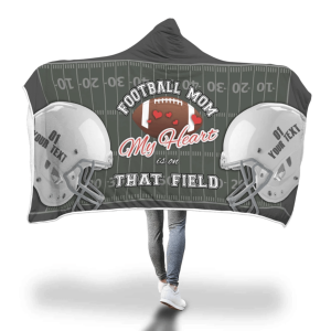 Custom Hooded  Football Mom Blanket