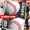 Custom  – Baseball – Baseball Camo Blanket