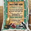 Custom  – Football – For Son From Mom – Never Look Back Blanket