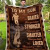 Custom  – Football – To My Son – Always Remember Blanket