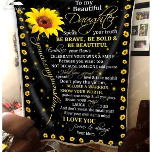 Custom  – For Daughter From Mom – Speak Your Truth Blanket