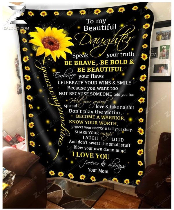 Custom  – For Daughter From Mom – Speak Your Truth Blanket