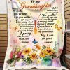 Custom  – For Granddaughter From Grandma – Butterfly – My Love For You Is Forever Blanket