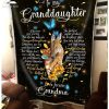 Custom  – For Granddaughter From Grandma – Deer – I Will Always Be There For You – Heart Blanket