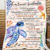 Custom  – For Granddaughter From Grandma – Turtle – Remember To Be Awesome Blanket