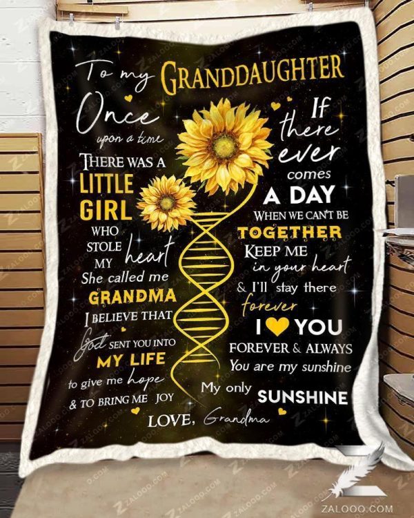 Custom  – Granddaughter (grandma) – There Was A Little Girl Who Stole My Heart Blanket