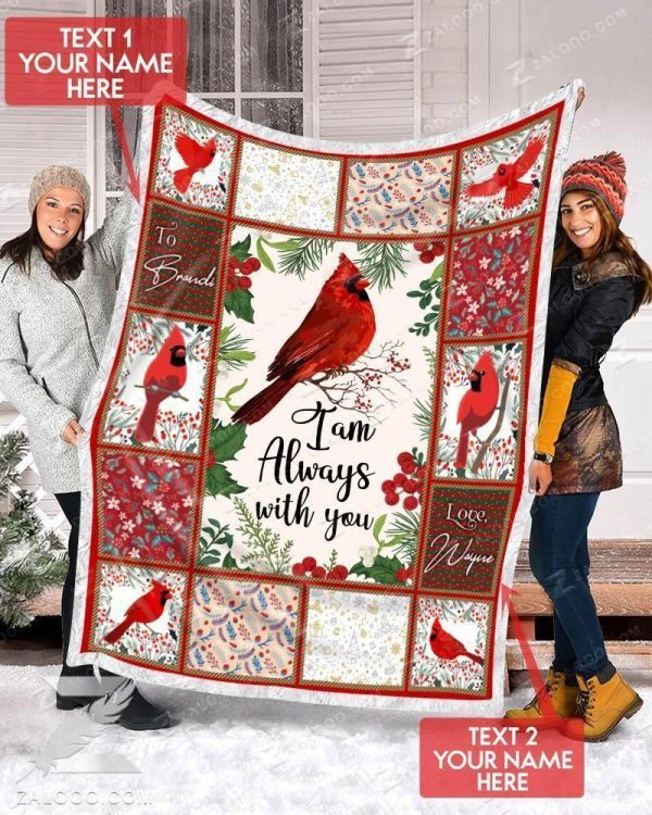 Customized Cardinal  – I Am Always With You Blanket