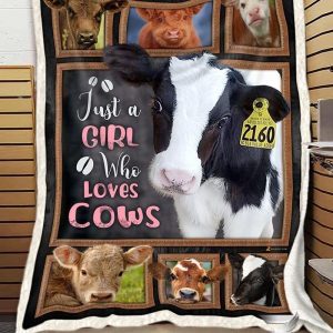 Customized Cow  – Just A Girl Who Loves Cows Blanket