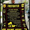 Customized  Gift For Firefighter Mom Thank You For All The Times Blanket