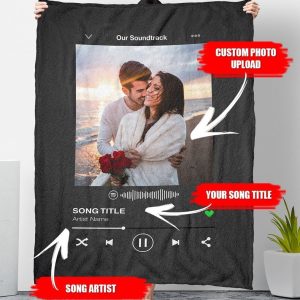 Customized Photo  – Our Soundtrack Love Song Blanket