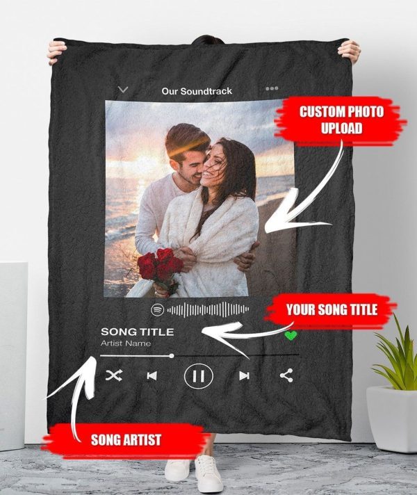 Customized Photo  – Our Soundtrack Love Song Blanket