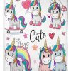 Cute Cartoon Unicorns Blanket