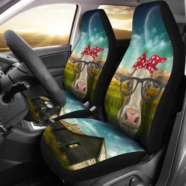 Cute Cow Car Seat Covers Custom Animal Farm Car Accessories