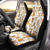 Cute Dog Face Car Seat Covers Custom Pattern Dog Car Interior Accessories