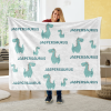 Cute Jaspersaurus Custom Text Name Printed Blanket