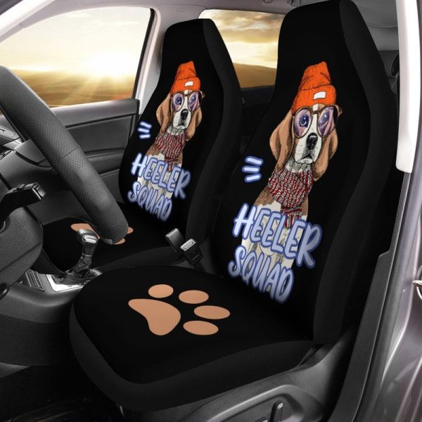 Cute Orange Hat Beagle  Car Seat Covers Custom Gift Idea For Beagle Lovers