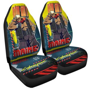 Cyberpunk Edgerunners Maine Car Seat Covers Custom