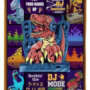 DJ Dinosaur Blanket