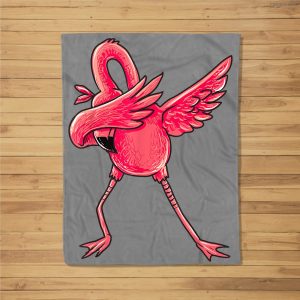 Dabbing Flamingo Men Women Boys Girls Dab Dance Gifts Fleece Blanket