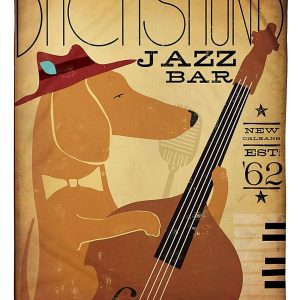 Dachshund Jazz Bar New Orleans Blanket