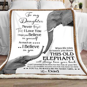 Dad Gift For Daughter Never Forget That I Love You Blanket