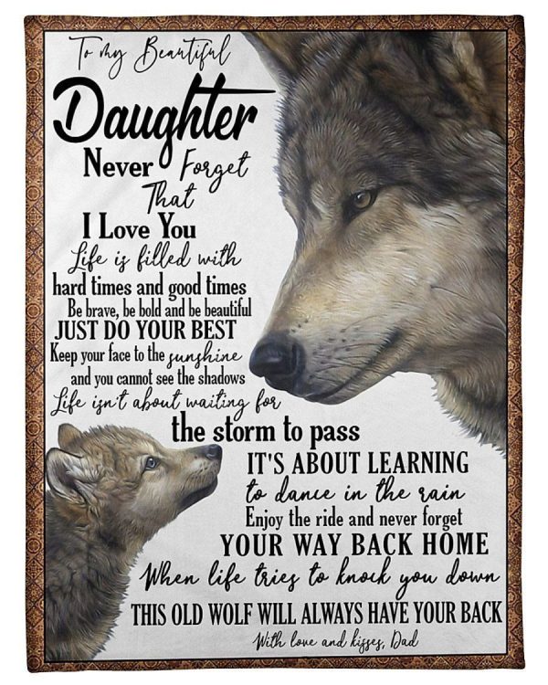 Dad To Daughter Never Forget That I Love You Blanket