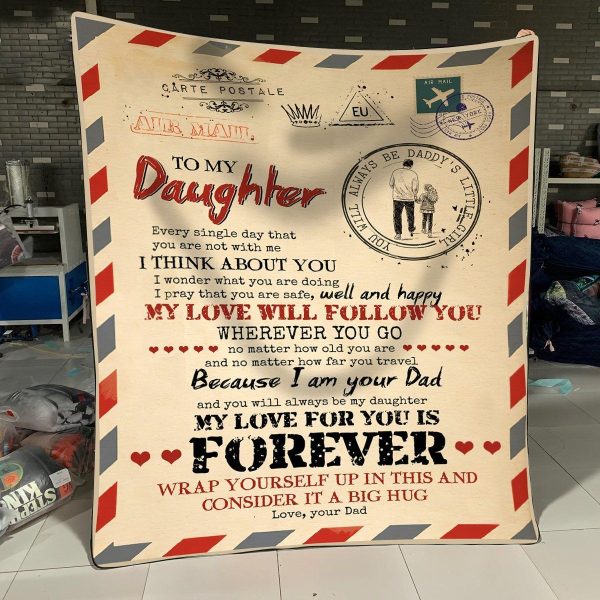 Dad To Daughter – Letter – Every Single Day That You Are Not With Me – Blanket