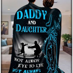 Daddy And Daughter Always Heart To Heart  Giving Family Blanket