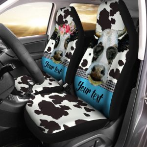 Dairy Cow Car Seat Covers Personalized Animal Farm Car Accessories