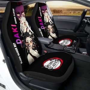 Daki Car Seat Covers Custom Demon Slayer Anime