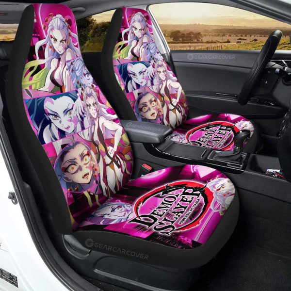 Daki Car Seat Covers Custom Demon Slayer Anime