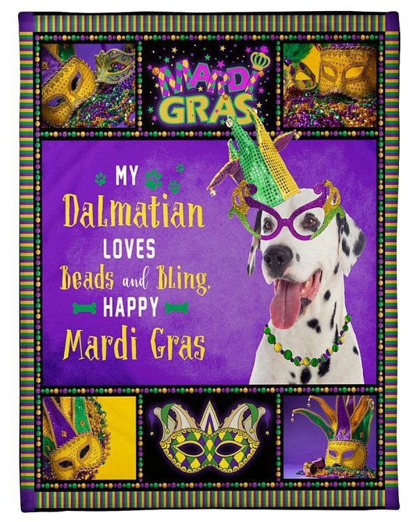 Dalmatian Mardi Gras Blanket