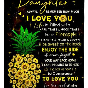 Daughter Dad Be A Pineapple Blanket