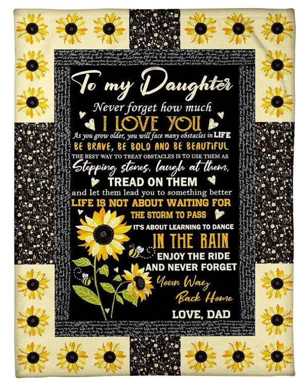 Daughter Dad Your Way Back Home Blanket